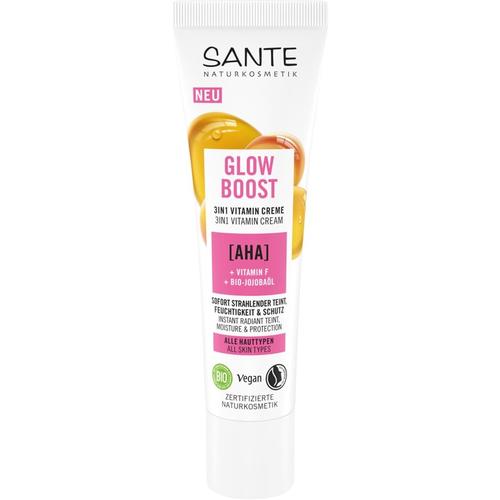 Sante – AHA, Vitamin F & Bio-Jojobaöl Glow Boost Vitamin Creme Gesichtscreme 30 ml Damen