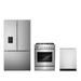 Cosmo 3 Piece Kitchen Package w/ 24" Gas Range Wine Cooler & Refrigerator in Gray | 70.3 H x 36 W x 30.8 D in | Wayfair COS-3PKG-346