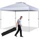 Tonnelle de Jardin Extérieur 3X3 m Double Toit, Tente Pliante de Jardin Imperméable Réglable en