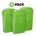 Alpine Industries ALP4778-1-LGRN-3PK 23 gal Slim Recycle Trash Can w/ Dome Lid, Green