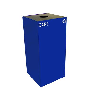 Witt 32GC01-BL 32 gal Cans Recycle Bin - Indoor, Fire Resistant, Hole Opening, Blue