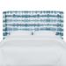 Gracie Oaks Fairhaven Upholstered Wingback Headboard Upholstered in White/Blue | Full | Wayfair 04588CFD26D14B11BEECD03606AD4F69