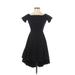 Sarin Mathews Casual Dress - High/Low: Black Solid Dresses - Women's Size X-Small