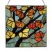 River of Goods Autumn Leaves River of Goods Multicolored Stained Glass Square Window Panel - 12" x 0.25" x 12"