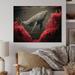 Dovecove Whale In Red & Gray - Animal Whale Wood Wall Art - Natural Pine Wood in Black/Brown/Red | 12 H x 20 W x 1 D in | Wayfair