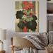 Red Barrel Studio® Retro Geranium In Red & Green IV - Floral Wood Wall Art - Natural Pine Wood Metal in Brown/Red | 32 H x 16 W x 1 D in | Wayfair