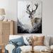 Millwood Pines Brown Deer In The Wild Painting I - Animals Deer Canvas Wall Art Metal in Black/Brown/Gray | 32 H x 24 W x 1 D in | Wayfair