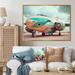 George Oliver Vintage Airplane II - Transportation Train Wall Art Prints Metal in Blue/Green/Orange | 30 H x 40 W x 1.5 D in | Wayfair