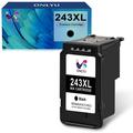 PG-243 PG 243 Halofox 243 Ink Cartridge Compatible for Canon PG-243 Black Ink Cartridge Pigment-Based Ink Compatible with PIXMA printers that use PG-245 and PG-245XL ink cartridges