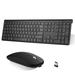 UrbanX Plug and Play Compact Rechargeable Wireless Bluetooth Full Size Keyboard and Mouse Combo for Dell 5000 Series Laptop supports Windows macOS iPadOS Android PC Mac Smartphone Tablet -Black