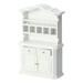 Skindy Vintage Wooden Dollhouse Bookcase - Wear-resistant Miniature White Bookshelf 1:12 Scale
