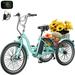 Lilypelle 24 26 3 Wheel Electric Tricycle for Adults 350W 36V 10.4Ah 7 Speeds Motorized Electric Trike Three Wheel Electric Bikes Bicycle with Large Basket for Women Men