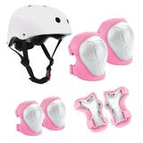 OWSOO 7PCS Child Protective Gear Set Roller Skating Wrist Elbow Knee Pads for Boys Girls Bike Scooter Roller Skating Stateboard