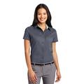 Port Authority Ladies Short Sleeve Easy Care Shirt-6XL (Steel Grey/Light Stone)