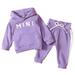 Calsunbaby Newborn Infant Baby Girl Fall Clothes Long Sleeve Mini Hoodie Sweatshirt Pants 2Pcs Suit Outfits Set 0-6 Months