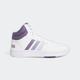 Sneaker ADIDAS SPORTSWEAR "HOOPS 3.0 MID" Gr. 38, weiß (cloud white, silver dawn, violet) Schuhe Schnürstiefeletten