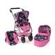 Bayer Chic 2000-640-43 Puppenwagen Emotion All In 2.0-3in1 Puppenwagen-Set bestehend aus Babywanne, Sportsitz und Autositz, Einhorn, Navy-pink