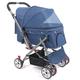 YADLCR Foldable Dog Stroller, Pet Travel Trolley Cart for Medium/Large Dogs and Cats,Max Loading 25kg (Color : Blue)