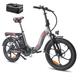 Fafrees Electric Bike, 20" Folding Electric Bikes for Adults, 36V 18Ah/648Wh Removable Battery Ebike 120-150KM Mileage Pedal Assist MTB, 3.0" Fat Tire Electric Bike for Man Women, F20 Pro Gray