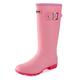 Foinledr Wellington Boots, Women's Rain Boots, Waterproof Wellington Boots, Women's High Rain Boots, Long Garden Boots, Breathable Wellington Boots, Waterproof Rubber Boots, pink, 6 UK