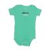 Carter's Short Sleeve Onesie: Green Solid Bottoms - Size 18 Month