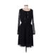 Altuzarra for Target Casual Dress Scoop Neck Long sleeves: Black Solid Dresses - Women's Size 8