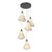 Hubbardton Forge Mobius 5 - Light Cluster Pendant Fabric in Gray | 11.3 H x 17.3 W x 17.3 D in | Wayfair 131122-1010