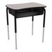 Learniture Adjustable Height Bow Tie Open Front School Student Desk w/ Plastic Book Box 2-Pack Wood/Metal in Brown | Wayfair LNT-BTOFD-GB-BK-BK