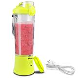 Total Chef Cordless Portable Blender 20 oz, USB Rechargeable, Neon Green Plastic in Yellow | 11.22 H x 3.54 W x 3.54 D in | Wayfair TCPBUSB600-Y