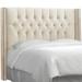 Birch Lane™ Knighten Upholstered Wingback Headboard Upholstered, Cotton in Black | King | Wayfair BA06BA44DBD34774B07CC9C8357EF28D