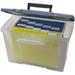 ZQRPCA 61511U01c Portable File Storage Box W/Organizer Lid Letter/Legal Clear