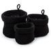 Gracie Oaks Lacora 3 Piece Pot Planter Set Ceramic in Black | 5.5 H x 5 W x 5 D in | Wayfair ED8F4D1B86A0479BB19340759772756D