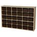 Contender C16032 Contender Baltic Birch 30-Cubby Single Storage Unit With Chocolate Tubs-Rta