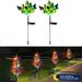 2-piece solar Christmas tree equipped with outdoor Christmas decoration LED Christmas lights