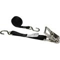 ZQRPCA Stainless Steel Ratchet Strap Tie Down 1 Inch Wide X 10 Foot Long Black Tie Down Strap Stainless Steel Ratchet S Hook Tie Downs Dependable Utility Straps to Secure Cargo