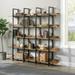 5 Tier Bookcase Home Office Open Bookshelf Vintage Industrial Display Shelf with Metal Frame and MDF Board Modern Organizer Shelving Units Storage Rack for Living Room Bedroom Brown