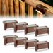 Solar Deck Lights Fence Post Solar Lights for Patio Pool Stairs Step and Pathway Weatherproof LED Deck Lights Solar Powered Outdoor Lights Brown Shell-Warm light 1PCS