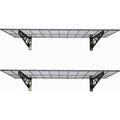 WBTAYB Wall Shelves - 2 Pk 18 x48 Wall Mountable Shelving Unit for Storage Rack Pantry Shelves Utility Shelving Heavy Duty Shelves w/ 4 Versatile Accessory 500lbs Capacity Hammertone