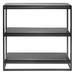 HUBERTÂ® 3-Tier Display Shelf with Black Shelves - 21 L x 6 2/5 W x 20 7/8 H