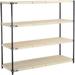 Nexel 5 Tier Vented Plastic Shelving 54 W x 21 D x 86 H Nexelon Finish