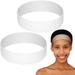 2 Pieces Silicone Grip Wig Band Adjustable Silicone Wig Headband Fix Non-slip Wig Bands Seamless Wig Band Wig Grip Band Strong Holder for Men Women Sports Yoga (White)