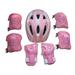 RSRZRCJ 7PCS Toddler Girls Boys Adjustable Protect Helmet Knee Elbow Wrist Pad 3 In 1 Sets for Cycling Skate Bike