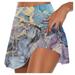 Skirts for Women! YOHOME Womens Printed Casual Sports Fitness Running Yoga Tennis Skirt Pleated Skirt Shorts Skirt Light Blue M