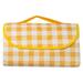 DISHAN Picnic Cloth Mat with Handle Waterproof Machine Washable Foldable Plaid Cloth Anti-dirty Portable Outdoor Picnic Camping Beach Blanket Camping Accessories