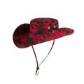 WITHMOONS Wide Brim Boonie Bush Hat Military Camouflage Outdoor Fishing Hat Safari Cap YZ80173 (Red)