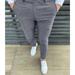 Cool and Casual Vibes HIMIWAY Men s Pants Men s Fashion Stretch Dress Pants Slim Fit Plaid Pants Business Suit Pants Casual Golf Pants Gray M