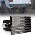 American Flag Hitch Cover- Metal USA Flag Trailer Hitch Cover