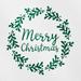 Transparent Decal Stickers Of Merry Christmas Wreath (Green) Premium Waterproof Vinyl Decal Stickers For Laptop Phone Accessory Helmet Car Window Mug Tuber Cup Door Wall Decoration ANDVER10g7934GR