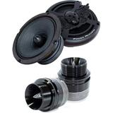 2 MID-65 6.5 Full Range Speakers & NX-5 Black Bullet Super Tweeters