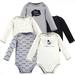 Touched by Nature Baby Boy Organic Cotton Long-Sleeve Bodysuits 5pk Mr. Moon 3-6 Months